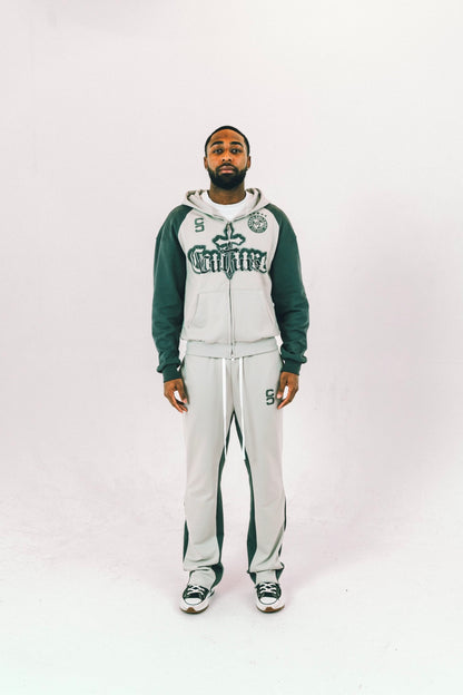 Cross Culture Grey Tracksuit Set
